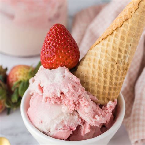 Ninja Creami Strawberry Ice Cream With Condensed Milk - Fork To Spoon