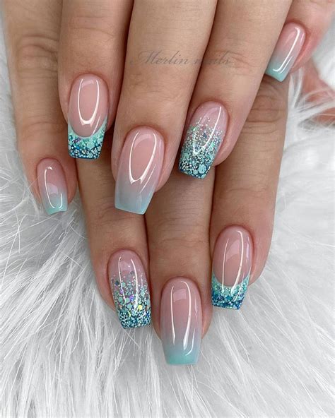 Ombre Nails Glitter, Ombre Acrylic Nails, Nail Art Ombre, Glitter ...