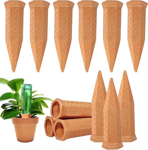 Amazon.com : Plant Watering Spikes 12 Pack ,Terracotta Plant Watering ...