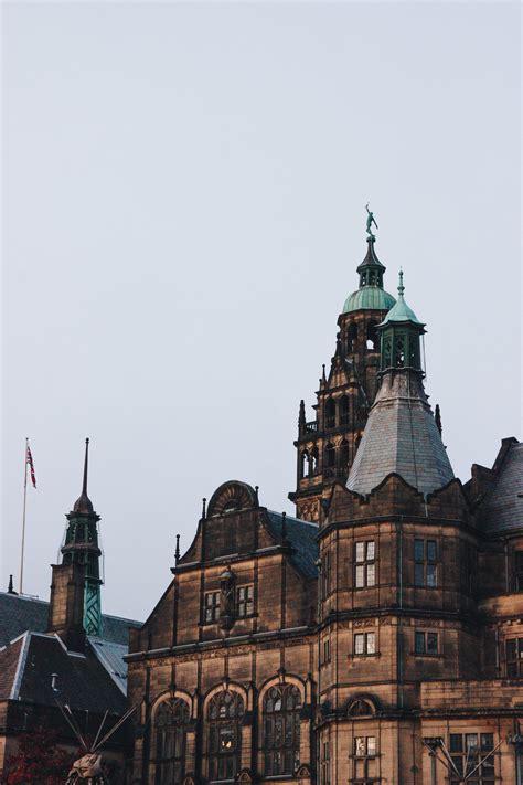 copy space, hall, sheffield, union, kingdom, vintage, united, low angle ...