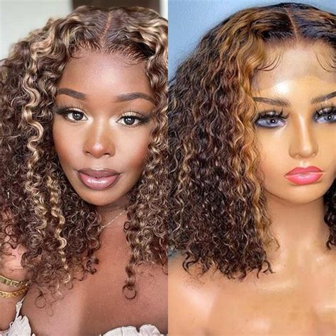 Amazon.com : Smilegirl Honey Blonde Glueless Bob Wigs Human Hair Pre ...