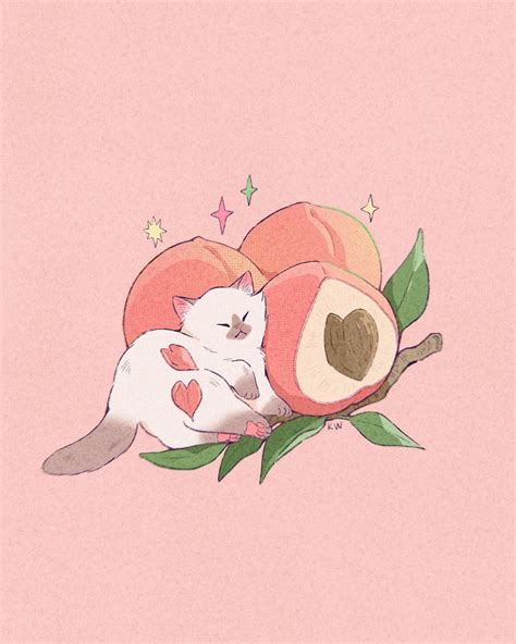 Kiera Won🩵Necococat🤍ToTo bunny on Instagram: "Please pet me🍑👾" | Illustration art, Cat art print ...