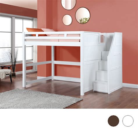 Queen Loft Bed With Stairs 14 Free DIY Loft Bed Plans For All Ages