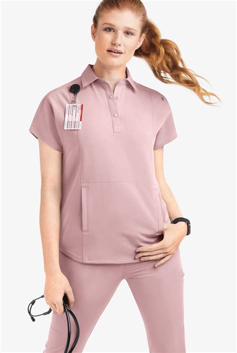Butter-Soft Mintaka Women'S 4-Pocket Polo Collared Scrub Top - Size XL ...