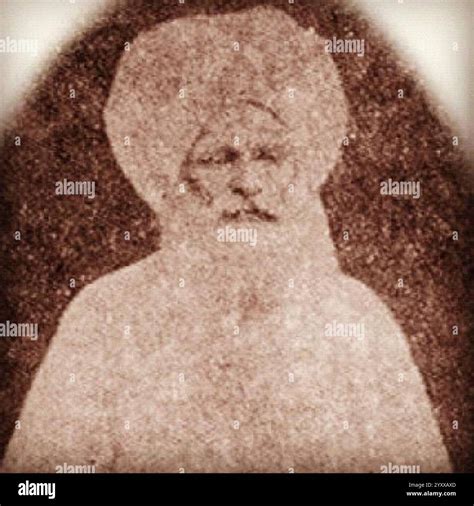 Detail of the face from a photograph of Giani Gian Singh of the Nirmala ...