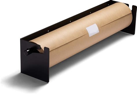 18'' Wall Mounted Kraft Paper Roll Dispenser & Cutter,Black Butcher ...