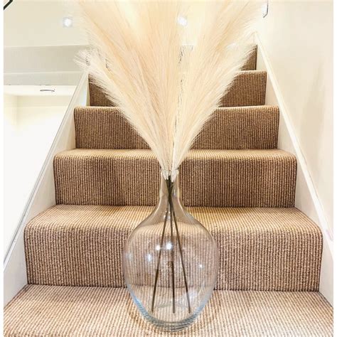 15" Tall, Large Glass Vase for Decor, Tall Floor Vase for Pampas Grass ...