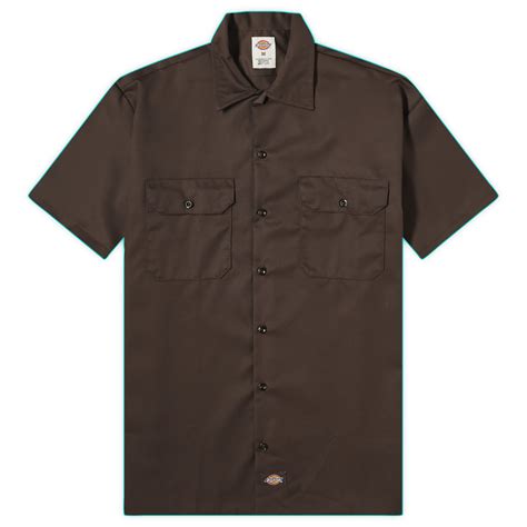 Dickies Short Sleeve Work Shirt Dark Brown | END.