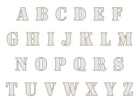 Alphabet Stencil Letters Template - 13 Free PDF Printables | Printablee