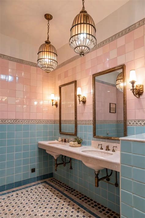 18+ Charming Vintage Bathroom Tile Ideas
