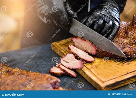 Culinary Master Class Chef Smoked Beef Brisket Stock Image - Image of ...