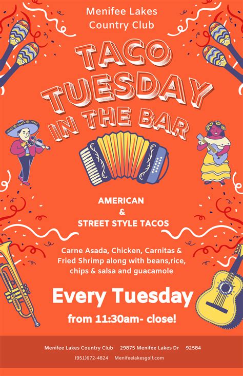 Menifee Lakes County Club - Taco Tuesday — Menifee Lakes Country Club