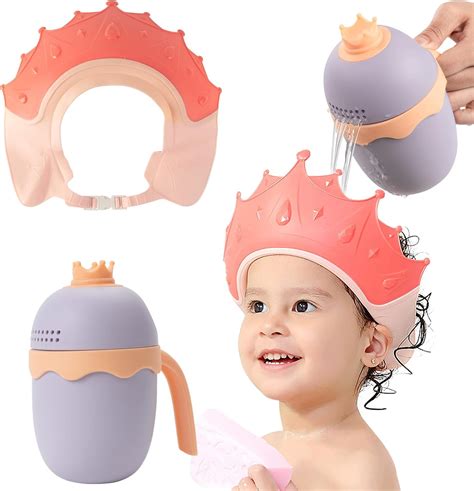 FUNUPUP Baby Shower Cap for Kids with Bath Rinse Cup, Adjustable ...