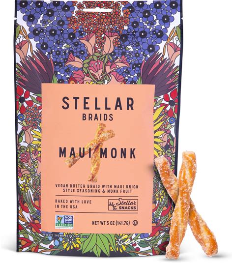Amazon.com: Stellar Snacks Pretzel Braids, Maui Monk, 12 OZ Large Bag ...