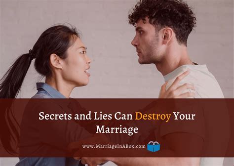 Secrets and Lies Can Destroy Your Marriage