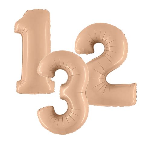 Nude Jumbo Number Foil Balloons - Party Splendour