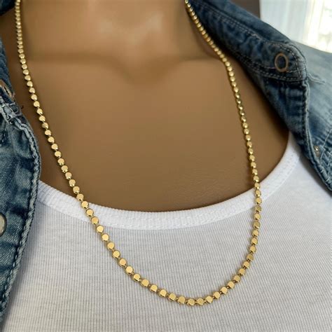 XUPİNG ZİNCİR 14 AYAR GÖRÜNÜMLÜ PUL EZME 60 CM | Elda Takı ve Aksesuar