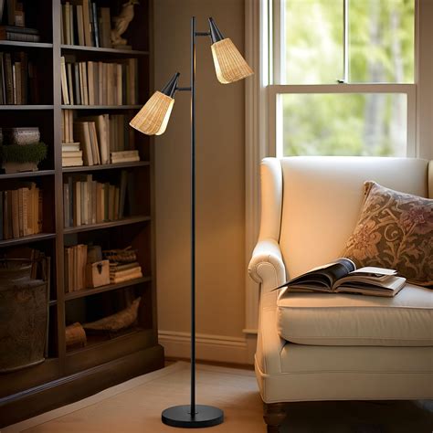 Snapklik.com : G-SAFAVA 61 Modern Black Floor Tree Lamp