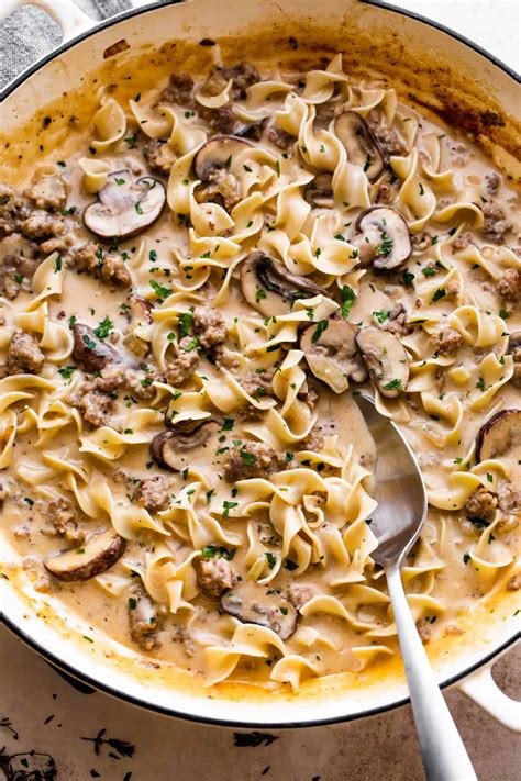 Easy Ground Beef Stroganoff Recipe Without Mushrooms | Deporecipe.co