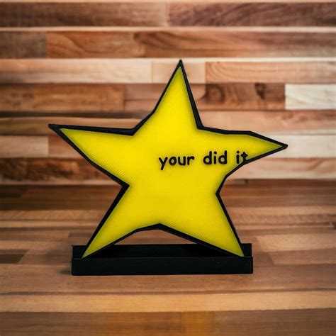 Star trophy "your did it" by qpon4ik - MakerWorld