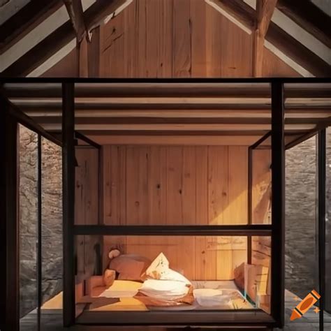 Cozy modern cabin interior design on Craiyon