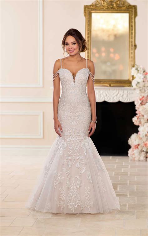 Plus-Size Mermaid Wedding Dress with Beaded Straps | True Society Bridal Shops