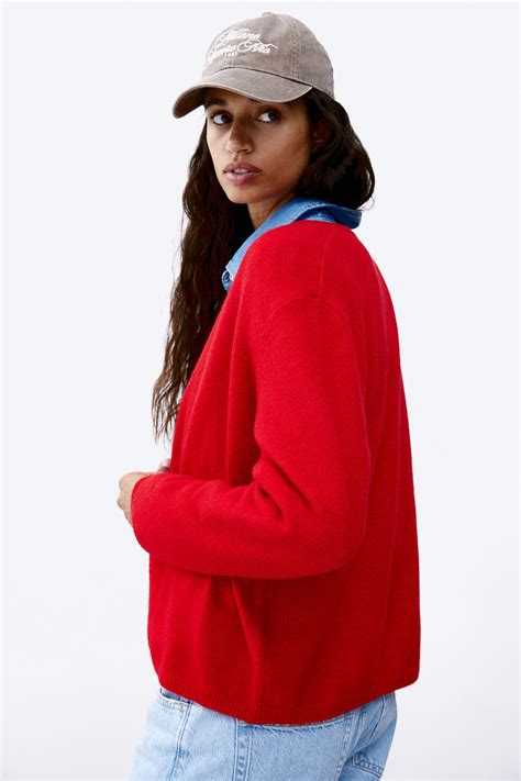 Loose-Fit Cardigan - Red - Ladies | H&M US