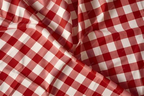 Premium Photo | A red and white checkered tablecloth