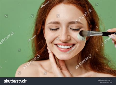 Beautiful Relaxing Half Naked Topless Redhead Stock Photo 2205541275 ...