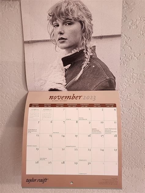 Got my mini Taylor Swift calendar, it includes several birthdays and ...