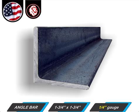 1-3/4" x 1-3/4" Metal Angle Bar - 1/4" gauge - Mild Steel - 24" Inch ...