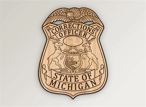 Michigan Corrections Department Officer Badge SVG Vector Files | Vector911