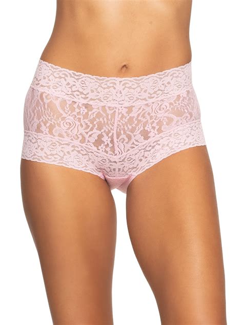 Felina | Signature Stretchy Lace Hi-Waisted Boyleg Panty (Pink Nectar, Medium) - Walmart.com