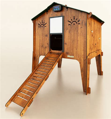 POLLY DUPLEX L pollaio rialzato per 8 / 10 galline in laminato hpl anti ...