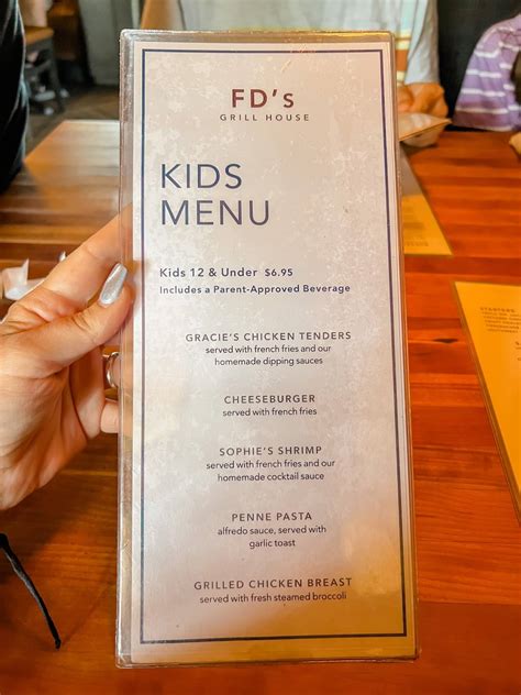 Menu at FD's Grillhouse pub & bar, Springfield