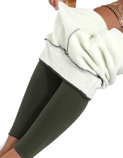 Fleece Lined Leggings for Women Thick Winter Warm Soft High Waisted ...