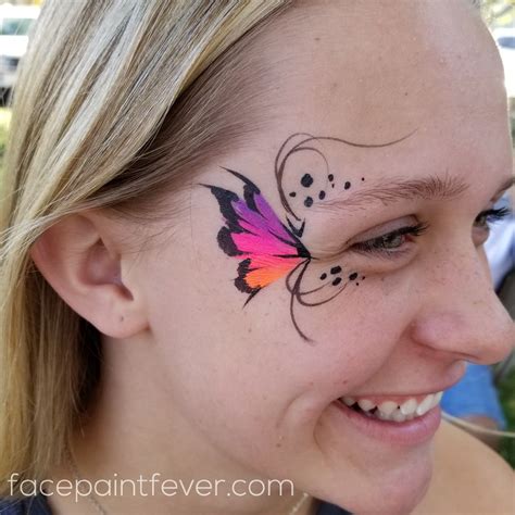 Simple Butterfly Face Painting