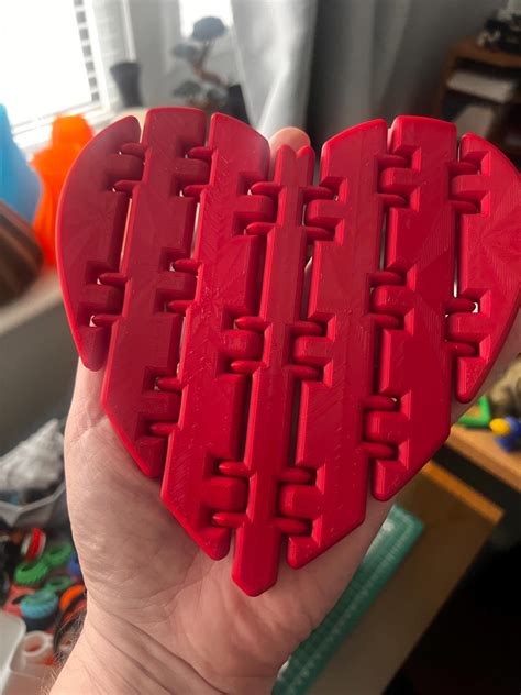 3d Printed Heart - Articulated Flexi Heart - Fidget Toy - Etsy UK