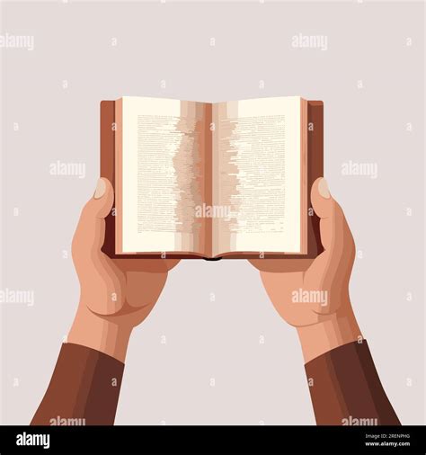 Human hand holding open book Stock Vector Images - Alamy
