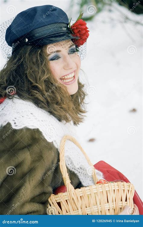 Girl in Russian Traditonal Clothing for Maslenitsa Stock Image - Image ...