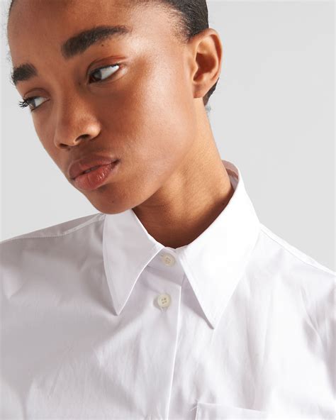 White Poplin Shirt | PRADA