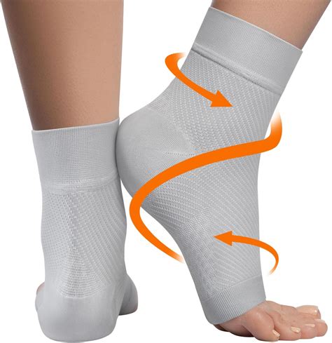 Amazon.com: KEMFORD Ankle Compression Sleeve - Plantar Fasciitis Braces - Open Toe Compression ...