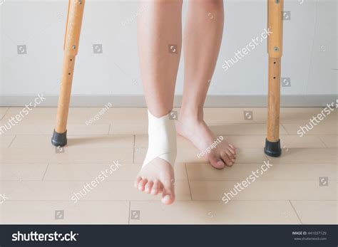Sprained Ankle Cast Crutches