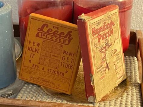 LOT of Two Compact Vtg 1920's Humdinger Puzzle & The Leech Puzzle Both ...