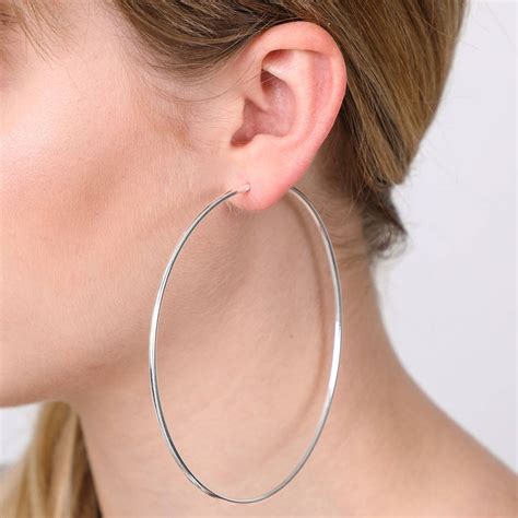 Big Silver Hoop Earrings
