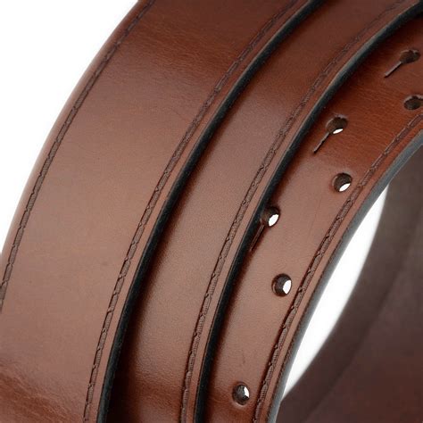 Buy Police Duty Belt - Brown Leather - LeatherBeltsOnline.com