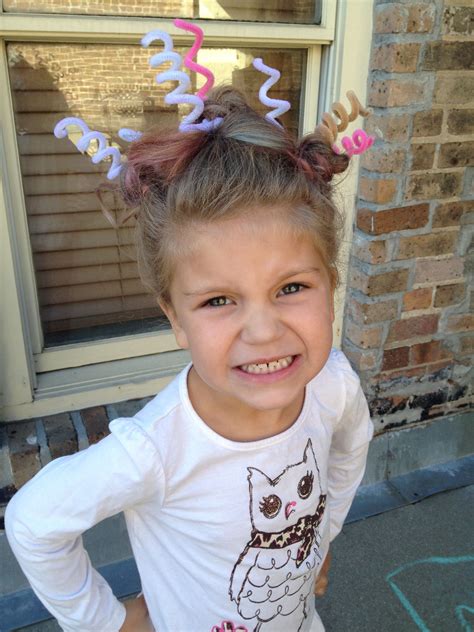 Crazy hair day for preschool | Easy crazy hairstyles, Hairstyles for ...