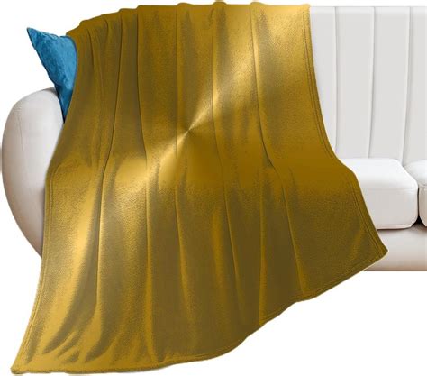 Amazon.com: Jinoarob Plush Throw Blanket, Gold Metallic Throws for ...