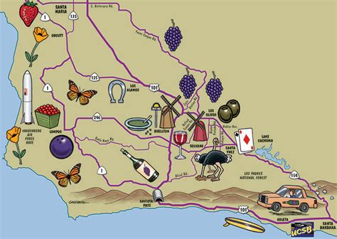 Santa Barbara County wine map