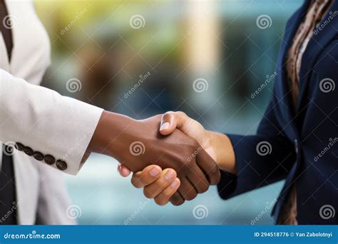 A Close Up of Two People Shaking Hands Stock Illustration ...